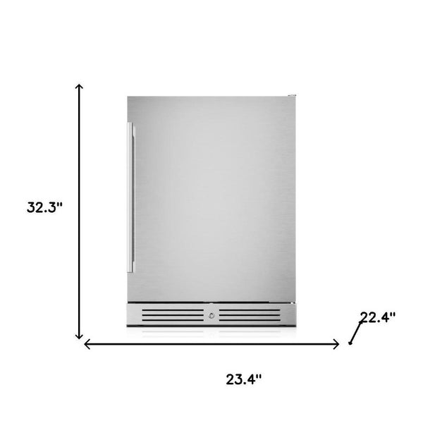 32 Inch Stainless Steel Single Zone Beverage Cooler for Kitchen Bar and Entertaining