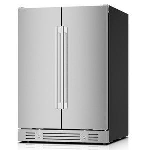 34 Inch Stainless Steel Dual Zone Wine Beverage Cooler for Kitchen or Bar