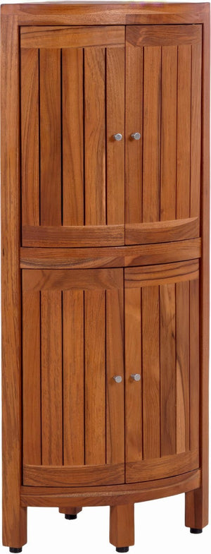 12 Inch Solid Wood Dual Door Bathroom Storage Cabinet Compact Vanity Organizer