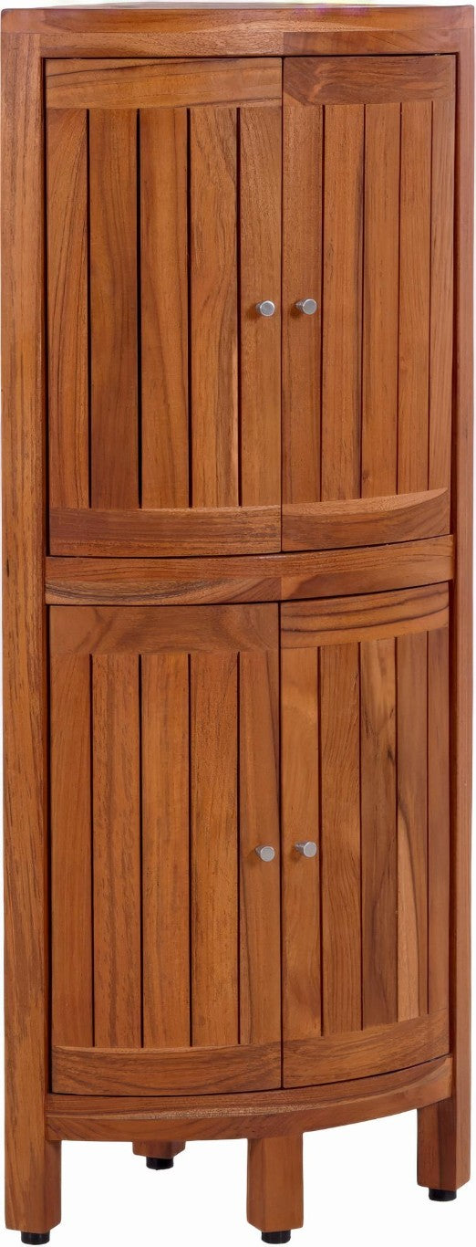 12 Inch Solid Wood Dual Door Bathroom Storage Cabinet Compact Vanity Organizer