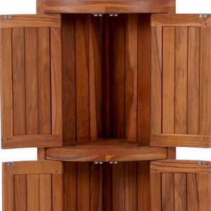 12 Inch Solid Wood Dual Door Bathroom Storage Cabinet Compact Vanity Organizer