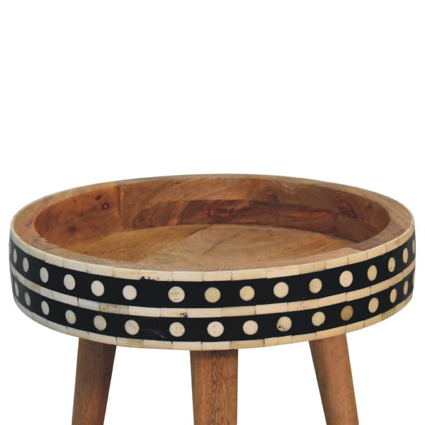 14 Inch Solid Wood Square Accent Table Compact Natural Side Stand for Living Room