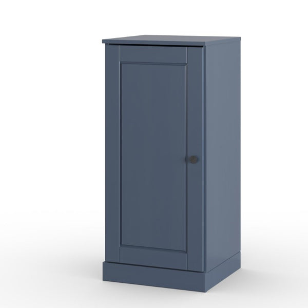 HomeRoots 17 Inch Solid Wood Freestanding Linen Cabinet Slim Bathroom Storage with Single Door 748487