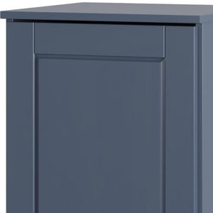 17 Inch Solid Wood Freestanding Linen Cabinet Slim Bathroom Storage with Single Door