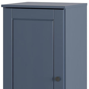 17 Inch Solid Wood Freestanding Linen Cabinet Slim Bathroom Storage with Single Door