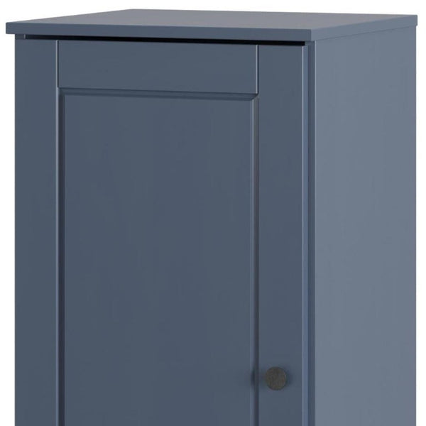 17 Inch Solid Wood Freestanding Linen Cabinet Slim Bathroom Storage with Single Door
