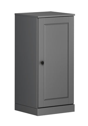 HomeRoots 17 Inch Solid Wood Linen Cabinet with Single Door for Bathroom Storage Organization 748492