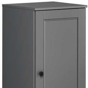 17 Inch Solid Wood Linen Cabinet with Single Door for Bathroom Storage Organization