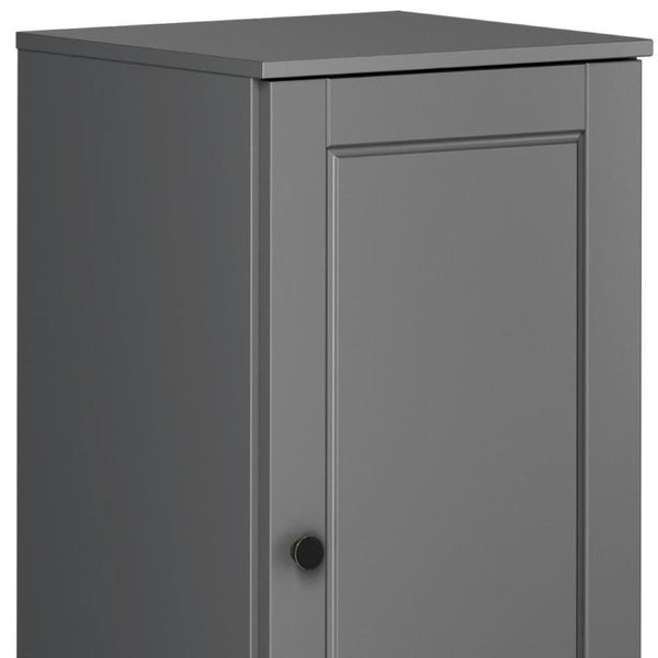 17 Inch Solid Wood Linen Cabinet with Single Door for Bathroom Storage Organization