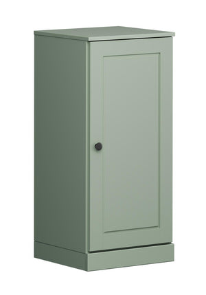 HomeRoots 17 Inch Sage Solid Wood Linen Cabinet Freestanding Single Door Bathroom Storage 748498