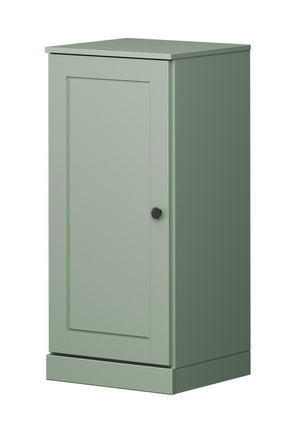 17 Inch Sage Solid Wood Linen Cabinet Freestanding Single Door Bathroom Storage