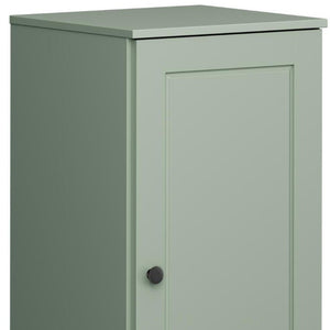 17 Inch Sage Solid Wood Linen Cabinet Freestanding Single Door Bathroom Storage