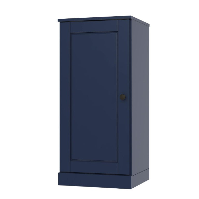 HomeRoots 17 Inch Solid Wood Linen Storage Cabinet with Single Door for Bathroom Organization 748500