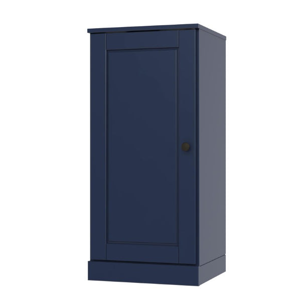HomeRoots 17 Inch Solid Wood Linen Storage Cabinet with Single Door for Bathroom Organization 748500