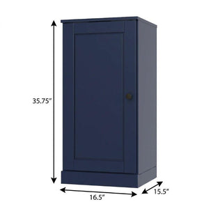 17 Inch Solid Wood Linen Storage Cabinet with Single Door for Bathroom Organization