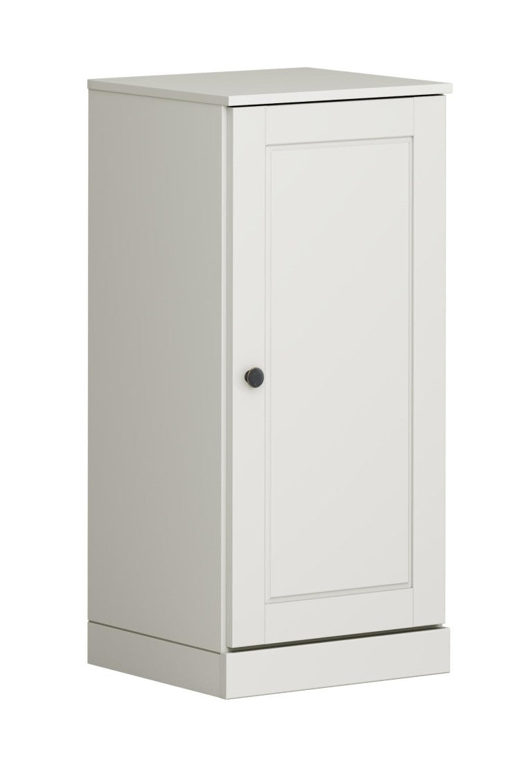 HomeRoots 17 Inch Solid Wood Linen Cabinet Freestanding Narrow Storage Tower for Bathroom 748502