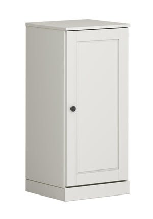 HomeRoots 17 Inch Solid Wood Linen Cabinet Freestanding Narrow Storage Tower for Bathroom 748502