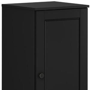 17 Inch Narrow Solid Wood Linen Cabinet with Single Door for Bathroom Storage