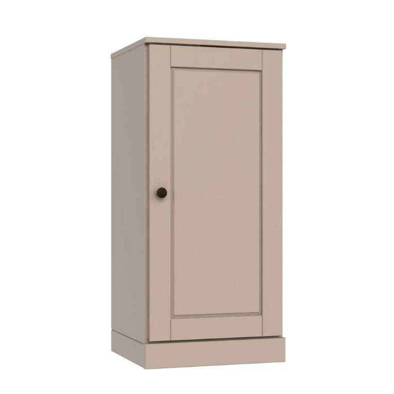 HomeRoots 17 Inch Solid Wood Freestanding Linen Armoire with Single Door Bathroom Storage 748513