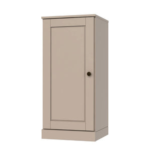 17 Inch Solid Wood Freestanding Linen Armoire with Single Door Bathroom Storage
