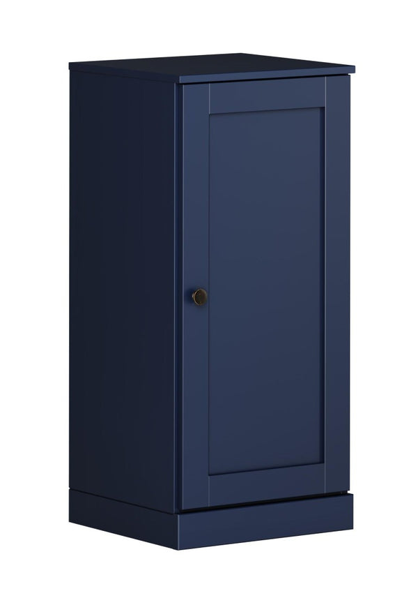 HomeRoots 17 Inch Solid Wood Linen Cabinet with Single Door Storage for Bathroom Organization 748528