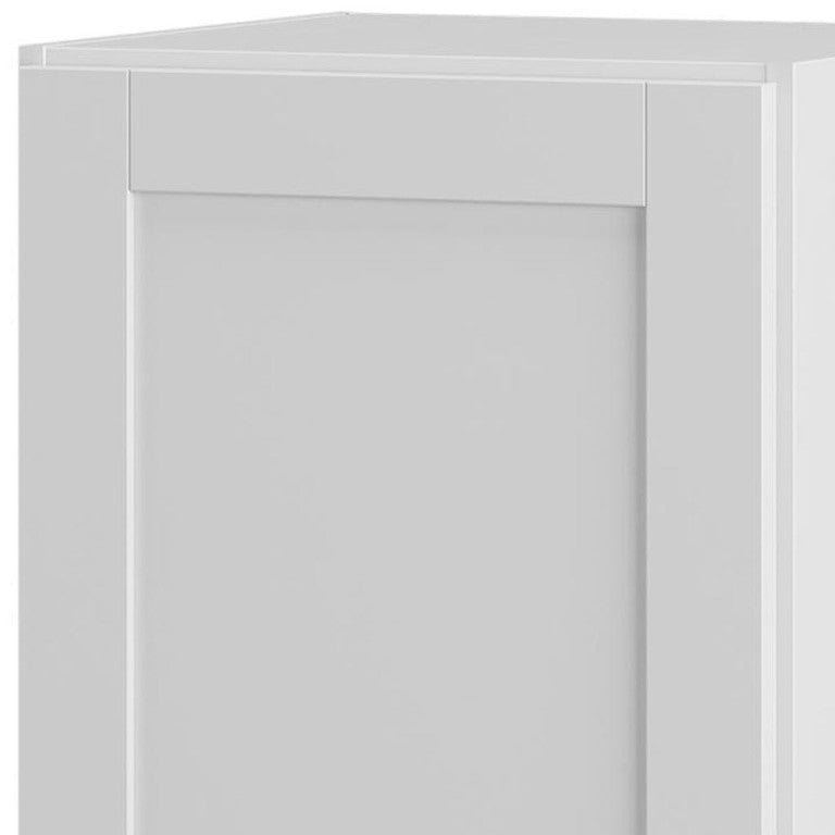 17 Inch Solid Wood Bathroom Linen Storage Cabinet with Single Door Freestanding Design