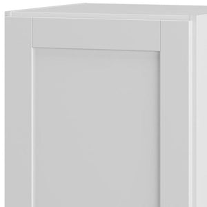 17 Inch Solid Wood Bathroom Linen Storage Cabinet with Single Door Freestanding Design