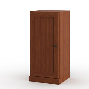HomeRoots 17 Inch Solid Wood Linen Cabinet Freestanding Single Door Bathroom Storage Unit 748547