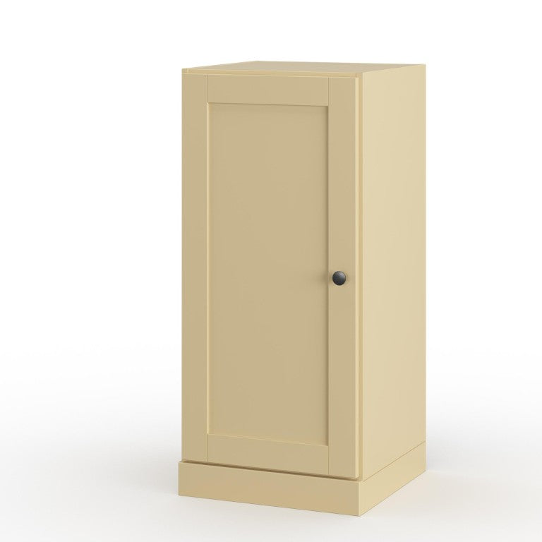 HomeRoots 17 Inch Solid Wood Linen Cabinet Freestanding Storage Unit for Bathroom Organization 748551