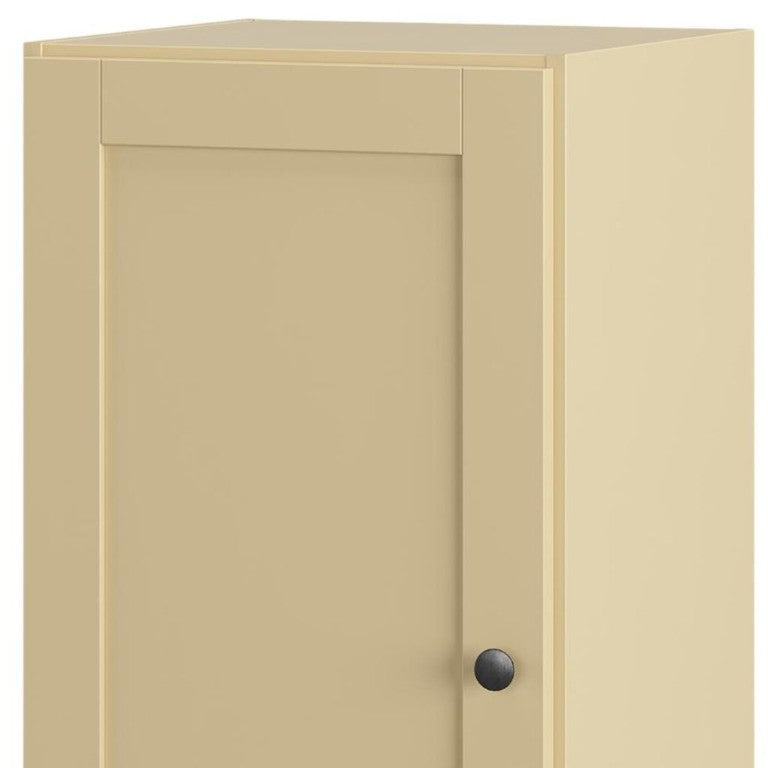 HomeRoots 17 Inch Solid Wood Linen Cabinet Freestanding Storage Unit for Bathroom Organization 748551
