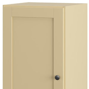 17 Inch Solid Wood Linen Cabinet Freestanding Storage Unit for Bathroom Organization