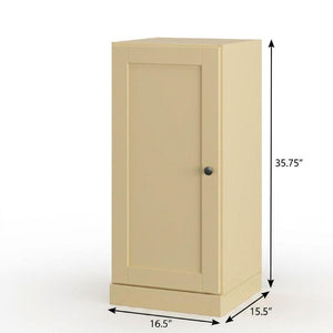 17 Inch Solid Wood Linen Cabinet Freestanding Storage Unit for Bathroom Organization