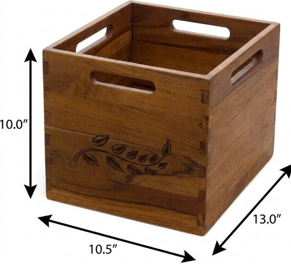 11 Inch Solid Wood Bathroom Organizer Set with Rustic Finish for Stylish Storage Solutions