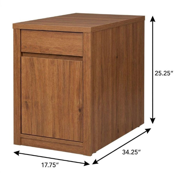 18 Inch Solid Wood Bathroom Organizer Set Rustic Brown Finish for Compact Storage