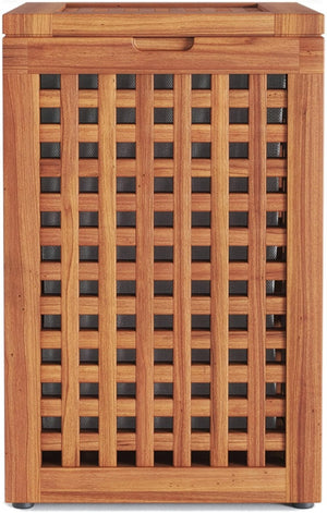 HomeRoots 14 Inch Solid Wood Bathroom Furniture Set for Elegant Organized and Stylish Storage Solutions 14" W x 22" H x 14" D 748571