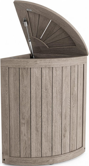 HomeRoots 16 Inch Solid Wood Bathroom Organizer Set Sturdy Brown Finish Storage Solution 748575