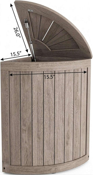 16 Inch Solid Wood Bathroom Organizer Set Sturdy Brown Finish Storage Solution