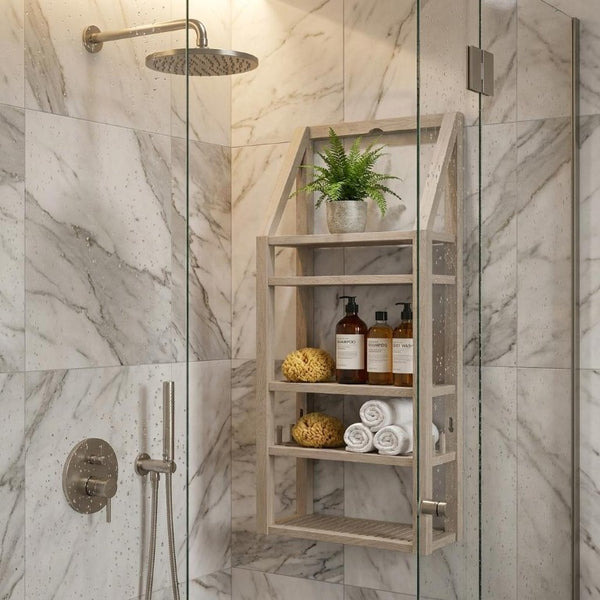 5 Piece Solid Wood Bathroom Furniture Set for Elegant Modern Storage and Organization