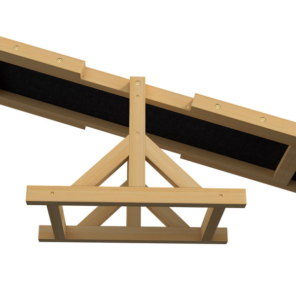English Elm Dog Agility Training Seesaw Solid Fir Wood Anti-slip Plank for Backyard Courses T3971P435556