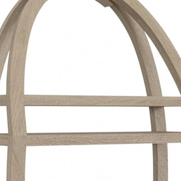 13 Inch Solid Wood Wall Mounted Bathroom Shelf Elegant Gray Shower Storage Caddy