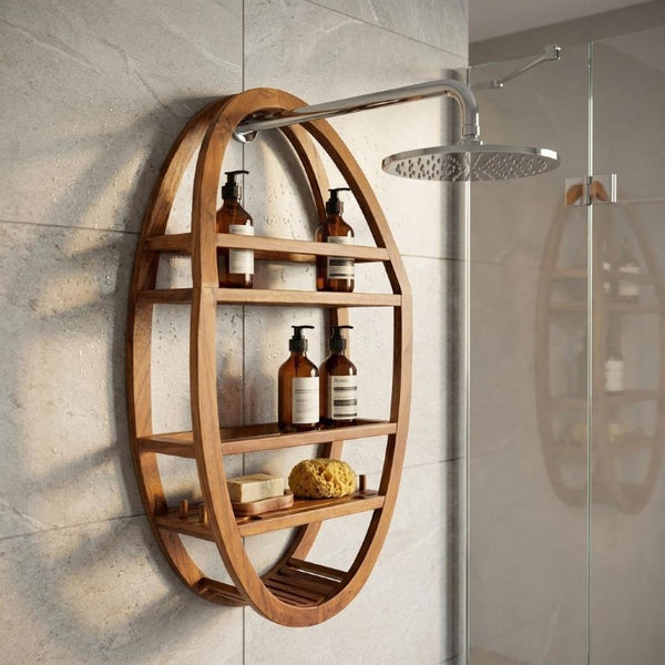 5 Piece Solid Wood Bathroom Furniture Set for Elegant Modern Storage and Organization