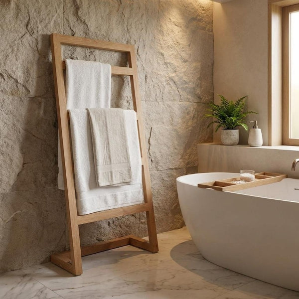 10 Inch Solid Wood Bathroom Storage Furniture Set for Elegant and Organized Small Spaces