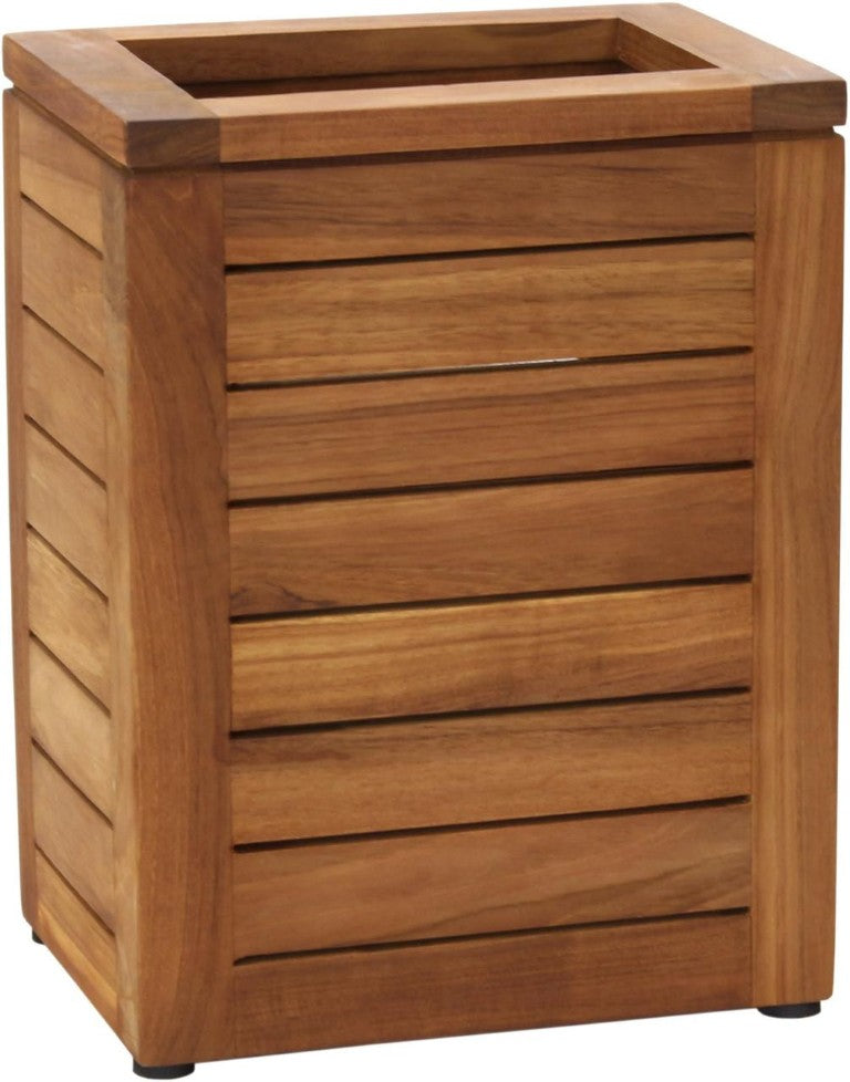 HomeRoots 9 Inch Solid Wood Bathroom Organizer Set Stylish Storage Solution for Any Modern Washroom 8.5" W x 15" H x 11.5" D 748594