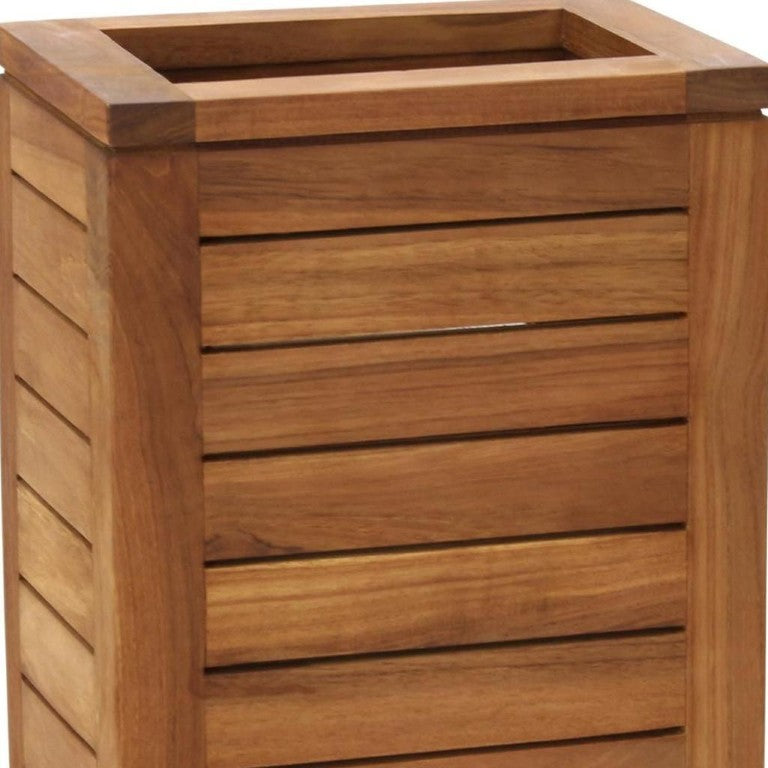 HomeRoots 9 Inch Solid Wood Bathroom Organizer Set Stylish Storage Solution for Any Modern Washroom 8.5" W x 15" H x 11.5" D 748594
