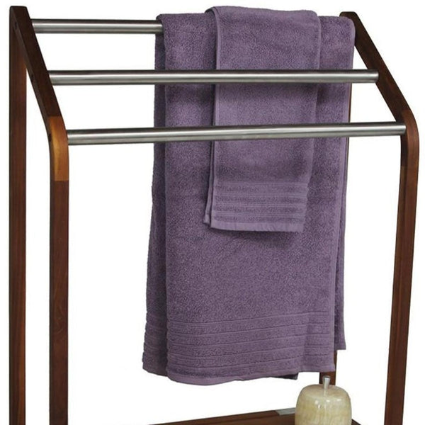 11 Inch Solid Wood Bathroom Organizer Set with Rustic Finish for Stylish Storage Solutions