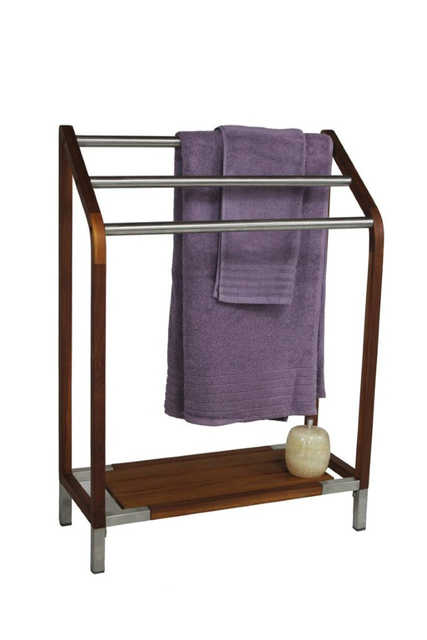 11 Inch Solid Wood Bathroom Organizer Set with Rustic Finish for Stylish Storage Solutions