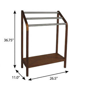 11 Inch Solid Wood Bathroom Organizer Set with Rustic Finish for Stylish Storage Solutions