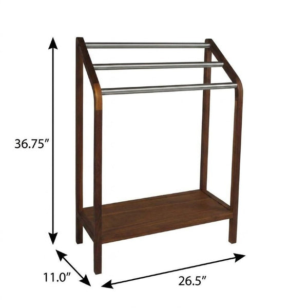 11 Inch Solid Wood Bathroom Organizer Set with Rustic Finish for Stylish Storage Solutions