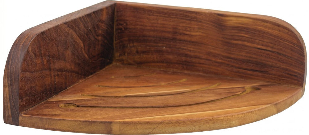 HomeRoots 10 Inch Solid Wood Bathroom Storage Furniture Set for Elegant and Organized Small Spaces 10" W x 3.5" H x 10" D 748596
