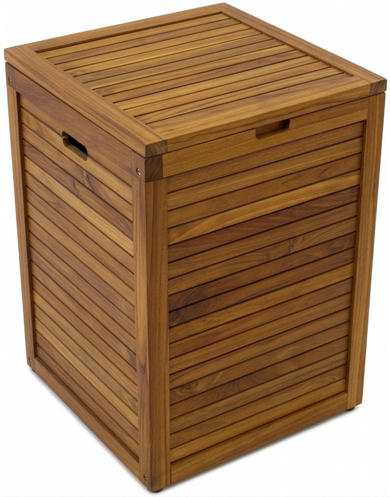 HomeRoots 18 Inch Solid Wood Bathroom Organizer Set for Elegant and Functional Storage 748602
